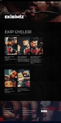 Berber sitesinin "ekibimiz" sayfası