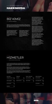 Berber sitesinin "hakkımızda" sayfası