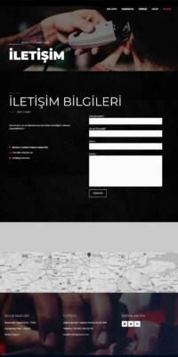 Berber sitesinin "iletişim" sayfası