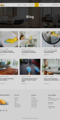 Temizlik şirketi sitesinin "blog" sayfası